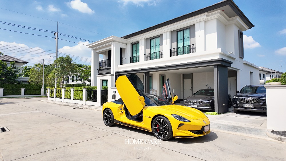 For SaleHousePathum Thani,Rangsit, Thammasat : Single house with guest house, beautifully decorated, fully furnished + electrical appliances throughout the house