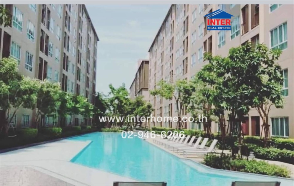 For SaleCondoNakhon Pathom : Condominium 26.74 sq.m. D Condo Campus Kamphaeng Saen near Kasetsart University, Kamphaeng Saen, Malai Man Road, Suksamran Road, Kamphaeng Saen, Nakhon Pathom