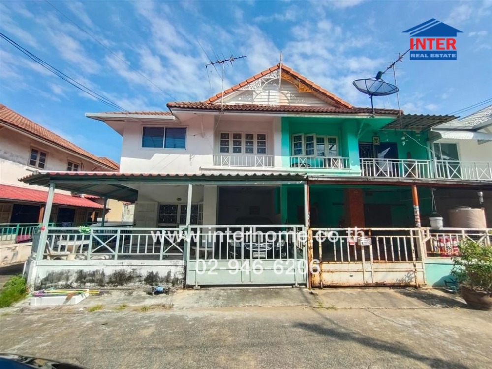 For SaleTownhomePathum Thani,Rangsit, Thammasat : 2-storey townhouse, 20.9 sq.w., Pruksa Village 9, between Soi Khlong Sam 2/3-2/5, Rangsit-Nakhon Nayok Road, Khlong Luang, Pathum Thani