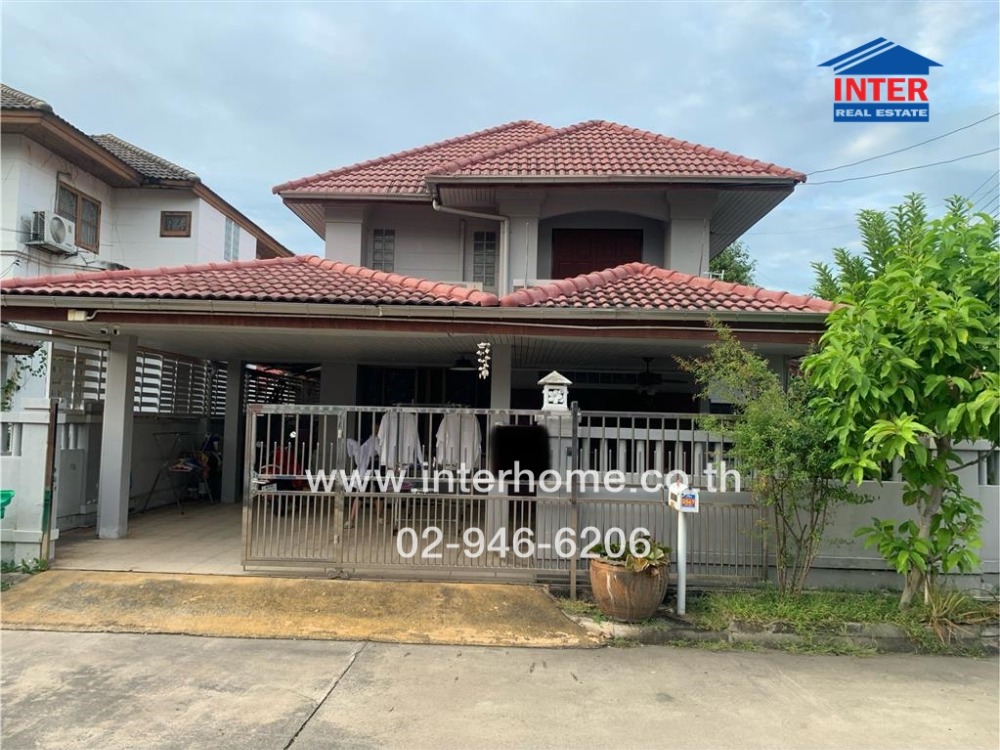 For SaleHouseNawamin, Ramindra : 2-storey detached house, 55.8 sq.w., Chuenchuen Village, Neo House, near Plearnary Mall, near BTS Khubon, Soi Khubon 6, Intersection 1, Ram Intra Road, Khan Na Yao District, Bangkok