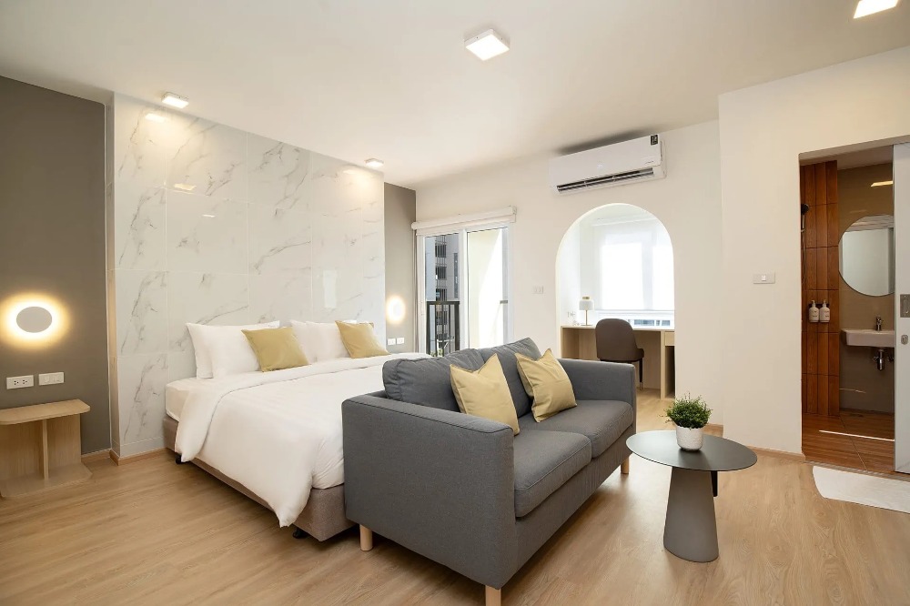 For RentPattanakan, Srinakarin : Line: @zimple_asset Newly opened minimal hotel with full facilities,located in the center of Srinakarin,Near ARL/BTS.