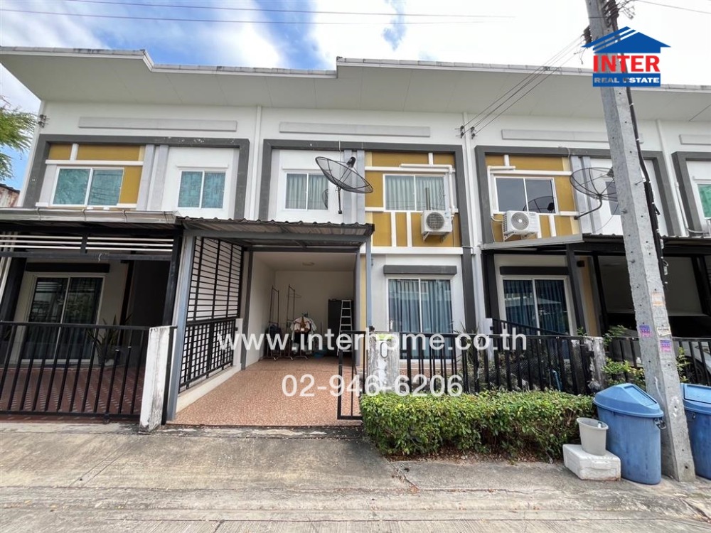 For SaleTownhomeBangna, Bearing, Lasalle : 2-storey townhouse, 17.6 sq.w., Lalin Town Village, Lio Bliss, Theparak - Bang Bo, Soi 4, Theparak-Tamru Road, Bang Bo-Khlong Dan Road, Bang Bo, Samut Prakan