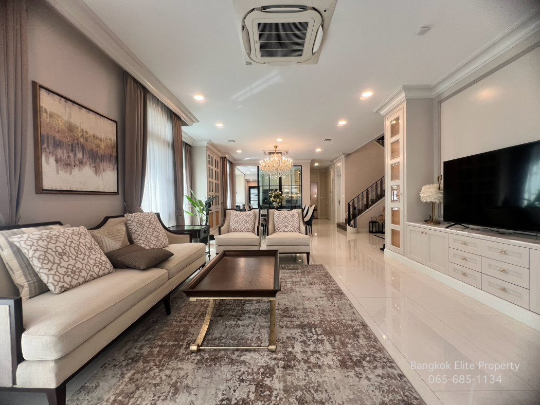 ให้เช่าบ้านพัฒนาการ ศรีนครินทร์ : ให้เช่า บ้านเดี่ยว Luxury นันทวัน พระราม9 กรุงเทพกรีฑา 5 ห้องนอน ใกล้สวน
