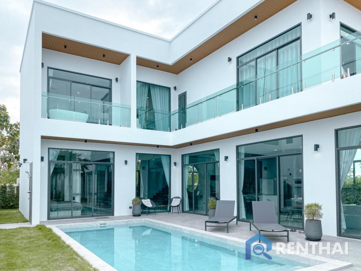 For SalePattaya, Bangsaen, Chonburi : Luxury  4 bedroom Pool Villa in Huaiyai, Pattaya. Fully Furnished, Full facilities