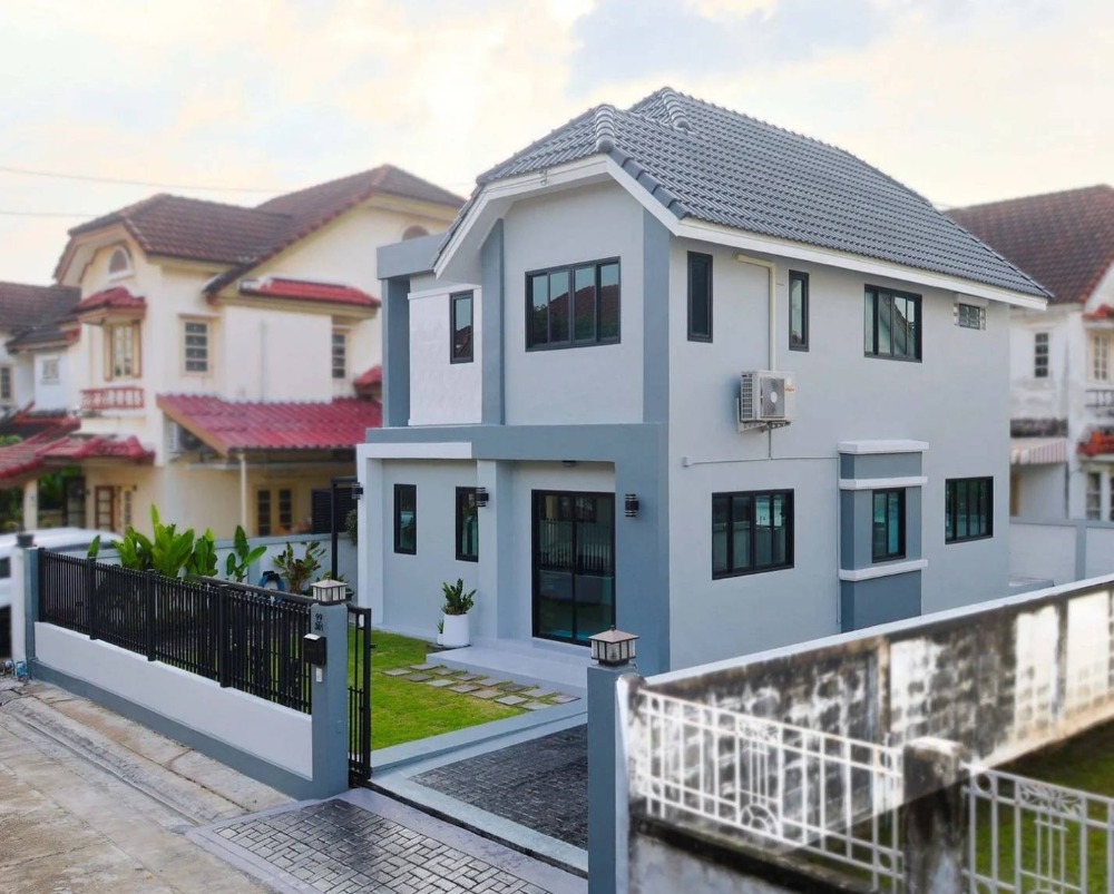 For SaleHouseMin Buri, Romklao : Single house, Thararom-Parkway Home Village, newly renovated, 50.1 square wah