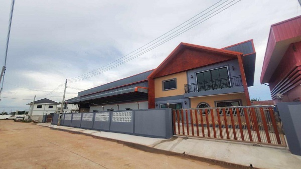For SaleFactoryMahachai Samut Sakhon : For sale: New factory warehouse, 225 square wah, with two-storey office, Ban Ko Subdistrict, Mueang District, Samut Sakhon Province