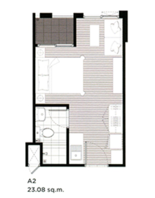 For RentCondoRatchadapisek, Huaikwang, Suttisan : Condo for rent, owner rents himself, Pracha Uthit Road, Chapter One Eco Ratchada-Huaykwang Project, 16th floor, Building D, usable area 23 square meters, ME-181