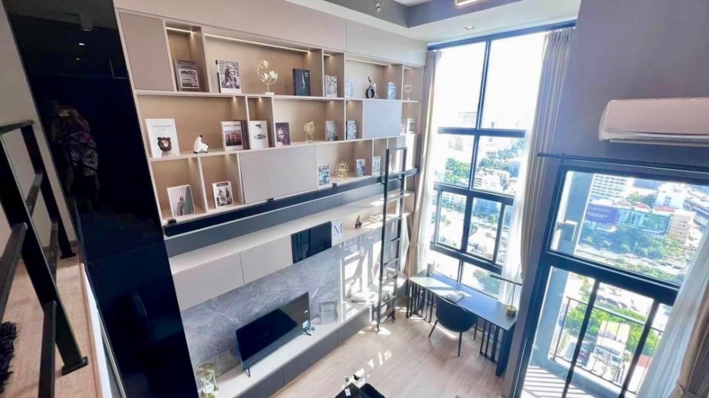 For RentCondoRama9, Petchburi, RCA : Condo for rent IDEO RAMA9 - Asoke Loft style 2 floors, 1 bedroom, 1 bathroom, only 26,000 baht, size 35 sq.m.