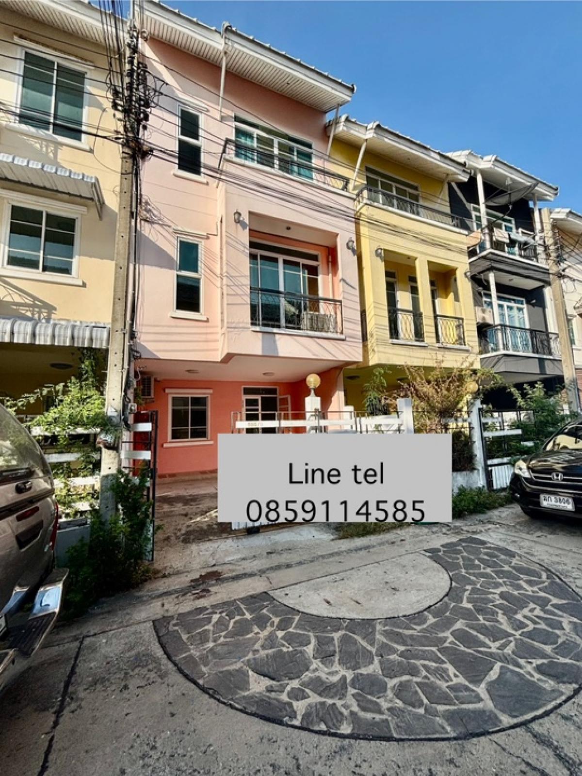 For RentTownhomeNawamin, Ramindra : ❤️😇 🎊 For sale and rent, 3-storey home office, good location, convenient travel, reasonable price, interested, line tel 0859114585 ❤️ Home office in All Sweet Village, on the main road, Sai Mai, house area 20 square meters, very new house - 3 bedrooms, 1 