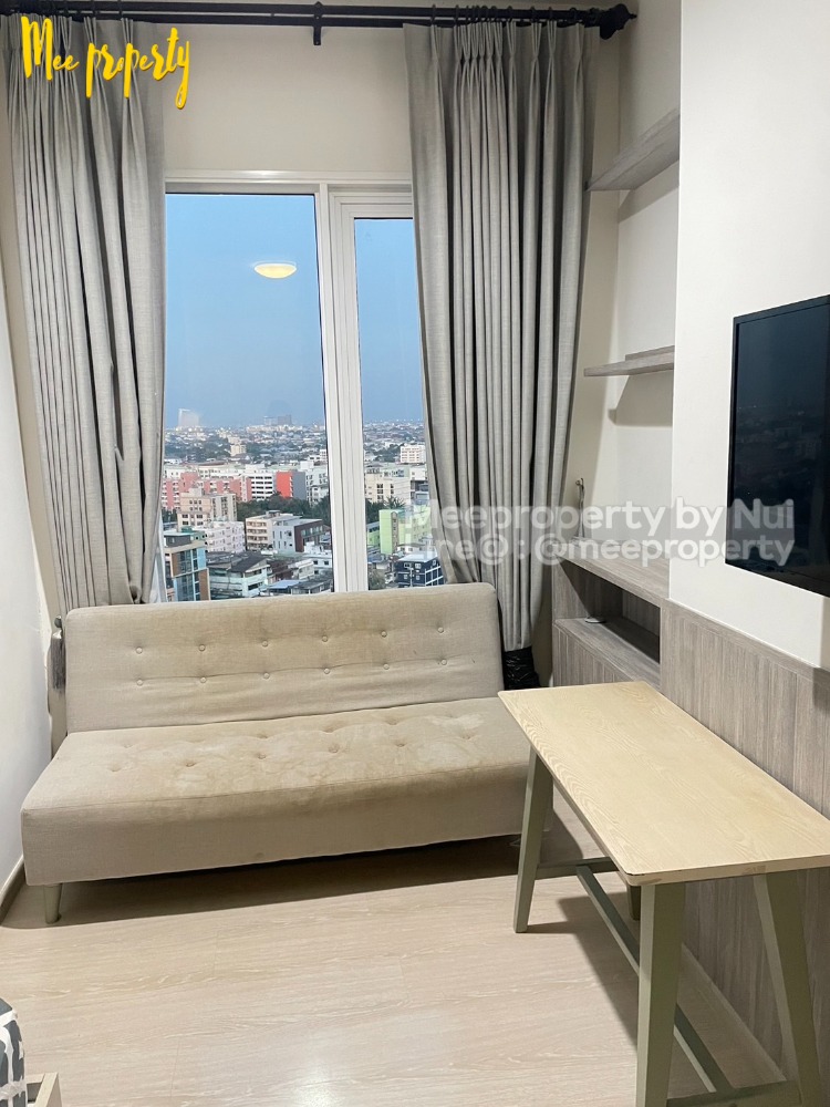 For RentCondoRatchadapisek, Huaikwang, Suttisan : Condo for rent, owner rents himself, Pracha Uthit Road, Chapter One Eco Ratchada-Huaykwang Project, 16th floor, Building D, usable area 23 square meters, ME-181