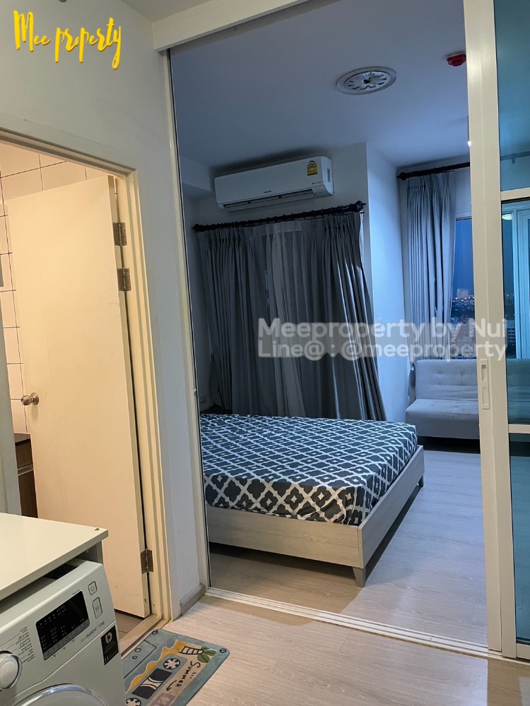 For RentCondoRatchadapisek, Huaikwang, Suttisan : Condo for rent, owner rents himself, Pracha Uthit Road, Chapter One Eco Ratchada-Huaykwang Project, 16th floor, Building D, usable area 23 square meters, ME-181