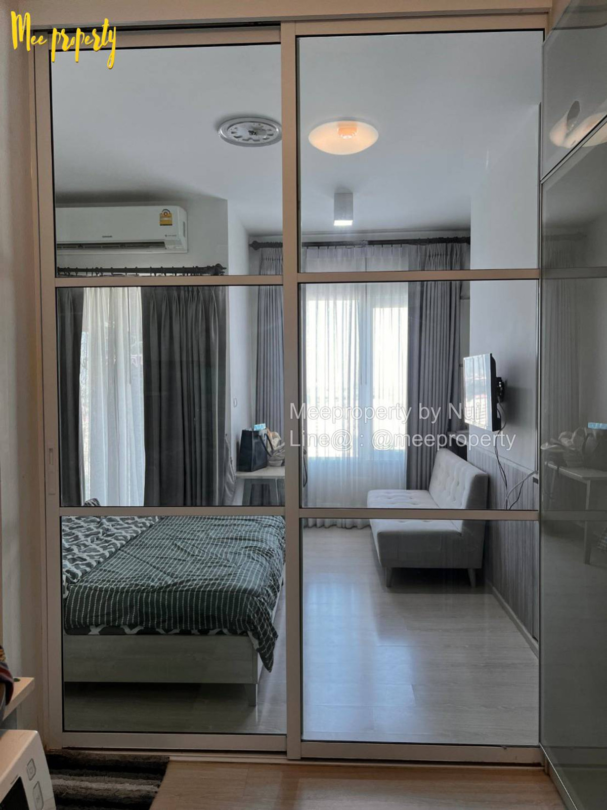 For RentCondoRatchadapisek, Huaikwang, Suttisan : Condo for rent, owner rents himself, Pracha Uthit Road, Chapter One Eco Ratchada-Huaykwang Project, 16th floor, Building D, usable area 23 square meters, ME-181