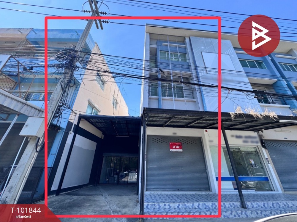 For SaleShop HouseSaraburi : For sale: 3 and a half storey corner commercial building, The Grand City project, Saraburi