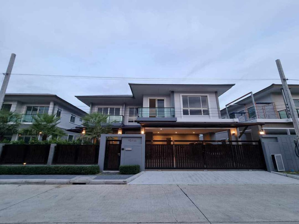 For RentHouseChaengwatana, Muangthong : 🔐#PT2412_049🔐➤For rent, single house, fully furnished, ready to move in ✿✿🗓️ Vacant, ready to move in 🗓️𝐅𝐨𝐫 𝐑𝐞𝐧𝐭 ( 263 𝐬𝐪𝐦. 4𝐛𝐞𝐝, 4𝐛𝐚𝐭𝐡 )𝐓𝐡𝐞 𝐏𝐚𝐥𝐦 𝐂𝐡𝐚𝐞𝐧𝐠𝐰𝐚𝐭𝐭𝐚𝐧𝐚 𝐂𝐡𝐚𝐢𝐲𝐚𝐩𝐡𝐫