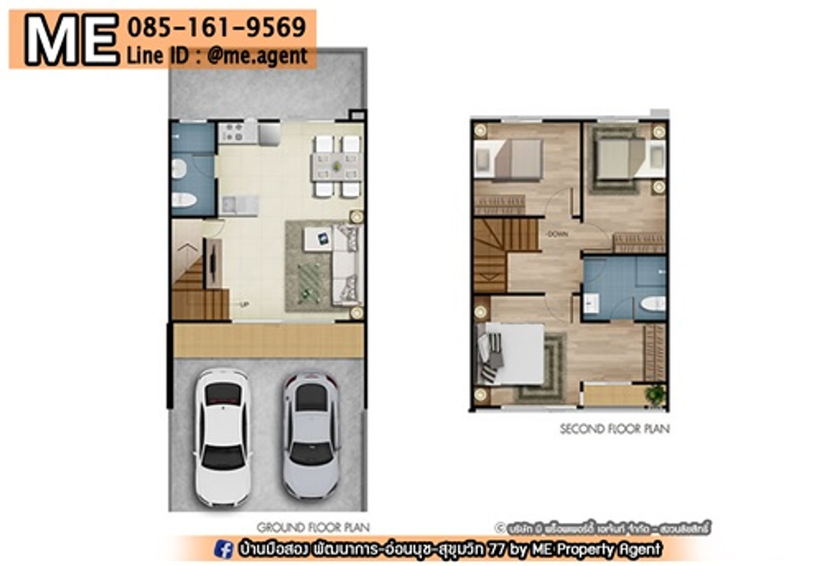 For SaleTownhomePattanakan, Srinakarin : For sale: Willette Light, large floor plan, Phatthanakan 38 - On Nut – Srinakarin, call 064-954-9619 (TF47-19)