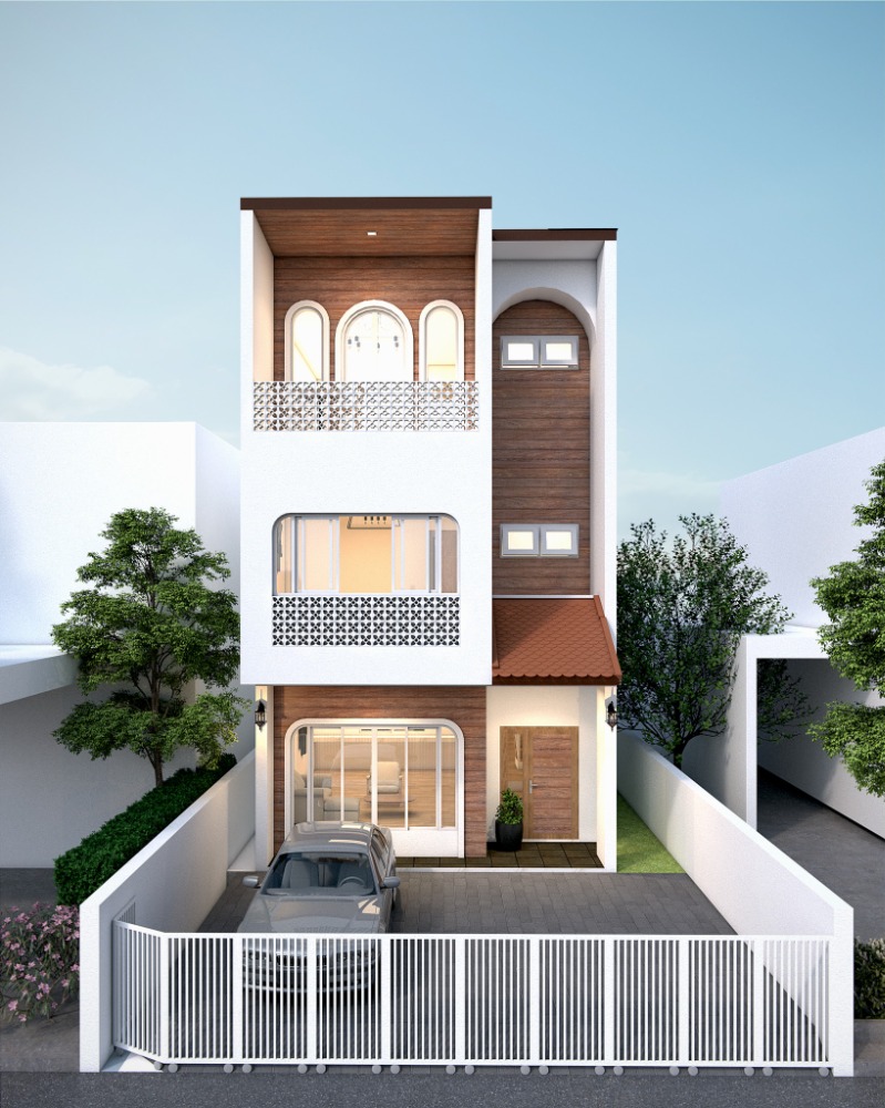 For RentHouseSapankwai,Jatujak : Single house for rent, 3 floors, Intharamar Road 39, air-conditioning, fully furnished, 4 bedrooms, 5 bathrooms, rental price 90,000 baht per month [can register a company]