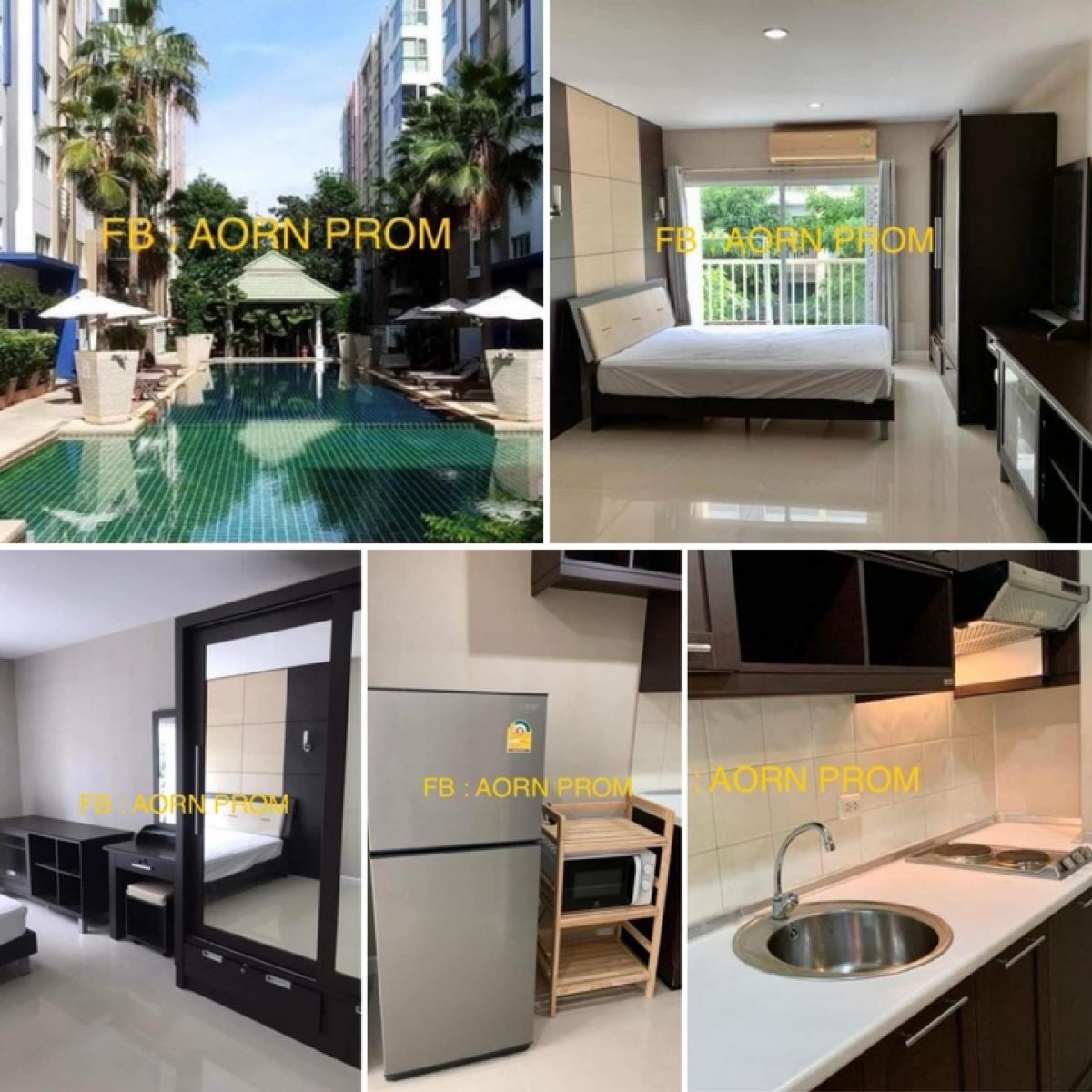 For SaleCondoThaphra, Talat Phlu, Wutthakat : 💗Selling at the cheapest price💗 Metro Park Sathorn Phase 1 (Metro Park Sathorn phase 1) First phase, walk close to Building F, pool view, cool room all day, electrical appliances bought last year, air conditioner, refrigerator, microwave, water heater