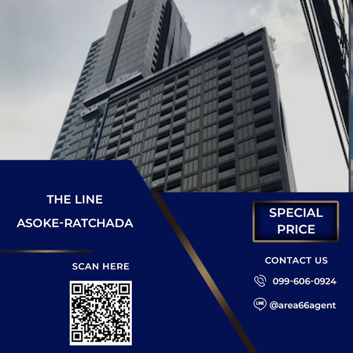 For SaleCondoRama9, Petchburi, RCA : 🔥 For sale!! Condo The Line Asoke-Ratchada