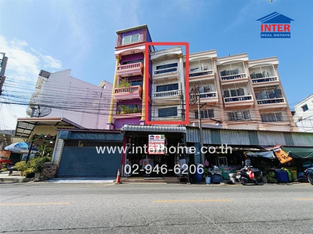 For SaleShop HouseNawamin, Ramindra : Commercial building, 4.5 floors, 26 sq m. Commercial building near Thai Foods, Khubon 27 branch, Soi Khubon 27, Ram Intra Road, Khubon Road, Bang Khan District, Bangkok
