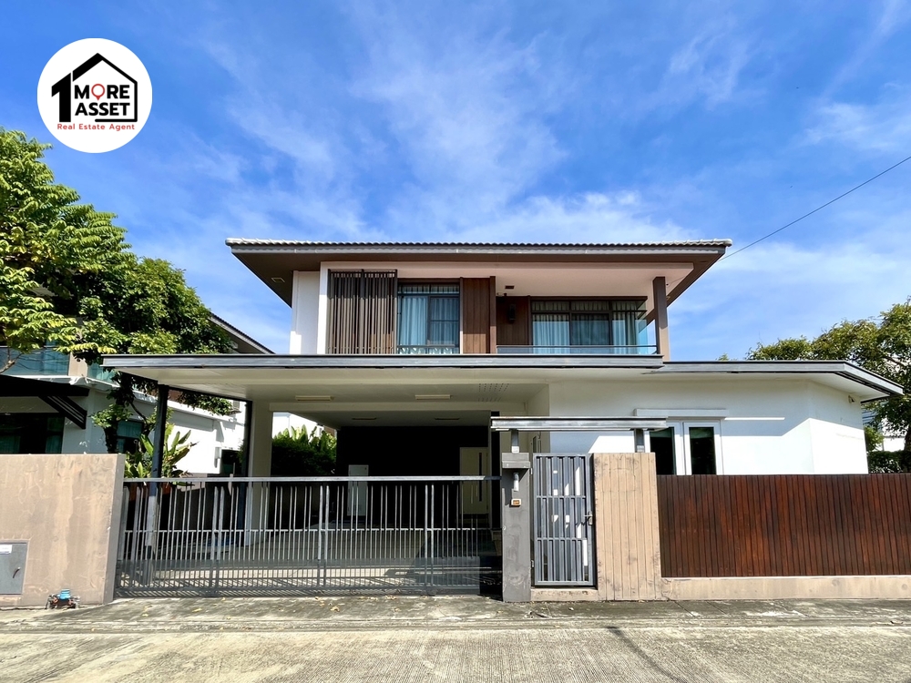 For SaleHouseRama5, Ratchapruek, Bangkruai : Urgent sale!! Corner house, Manthana, Chaeng Watthana-Ratchaphruek, large usable area, good location, next to Chaiyaphruek Road