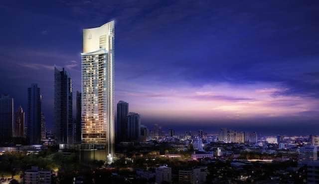 For SaleCondoSukhumvit, Asoke, Thonglor : For sale: Luxury penthouse, corner unit, decorated in French style, The Lumpini 24 project, Sukhumvit Soi 24, high floor, beautiful view, Chao Phraya River view