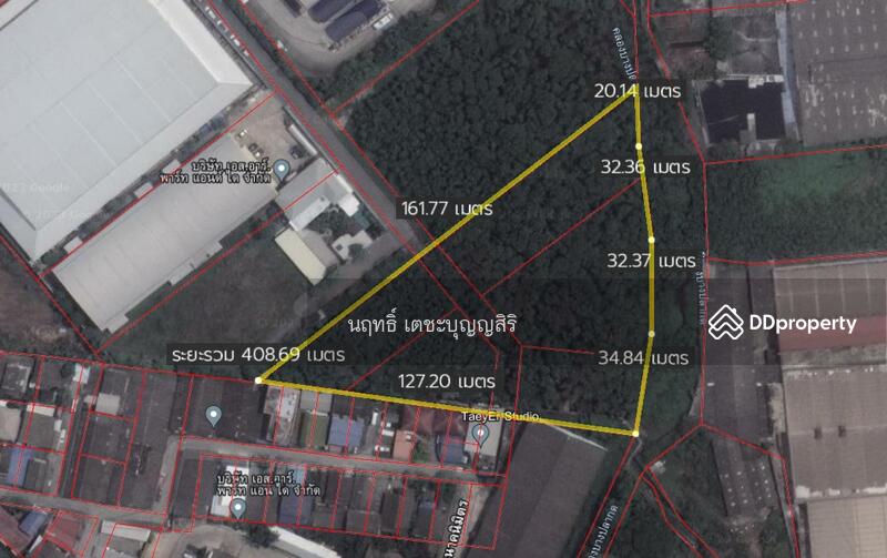 For SaleLandSamut Prakan,Samrong : K1625 Land for sale 4-3-32 rai (filled) Soi Suksawat 84 near Paolo Hospital, Phra Pradaeng