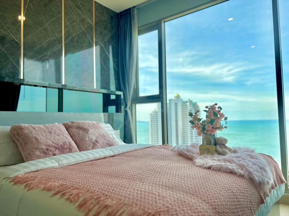 ให้เช่าคอนโดพัทยา บางแสน ชลบุรี สัตหีบ : FoR Rent ‼️ Seaview ปล่อยเช่าคอนโดริเวียร่า จอมเทียน ชั้น 32ใก้ลหาดจอมเทียน เดือนละ 25,000 รวมค่าส่วนกลาง (ราคานี้สัญญารายปีเท่านั้น)😃😃