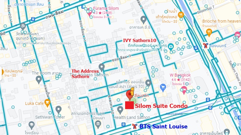ให้เช่าคอนโดสีลม ศาลาแดง บางรัก : Rent Silom Suite Condo (Sathorn12 - BTS Saint Louise)