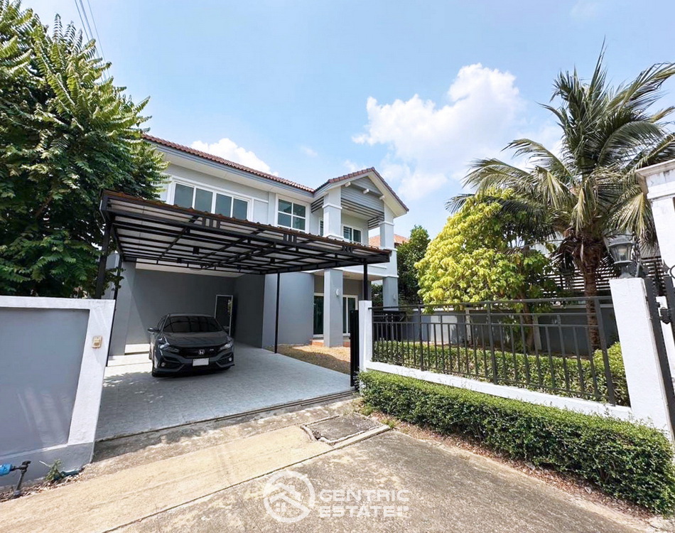 For SaleHousePathum Thani,Rangsit, Thammasat : For sale/rent, 2-storey detached house, area 82.3 square wah, corner house, good condition, Sutharin Privacy Village, Rangsit-Khlong 3, Lam Luk Ka, Pathum Thani