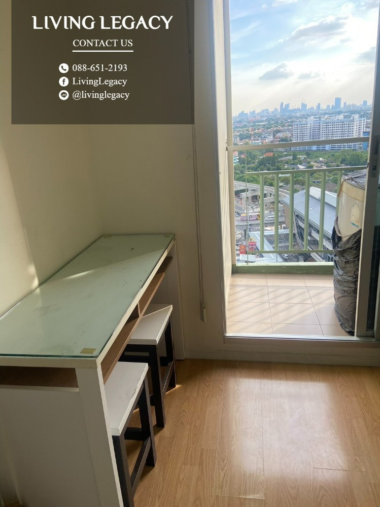 For RentCondoPattanakan, Srinakarin : SLYK6T Condo for rent Lumpini Place Srinakarin - Huamark Station 26 sq m. 20th floor, Building A line id : @livinglegacy