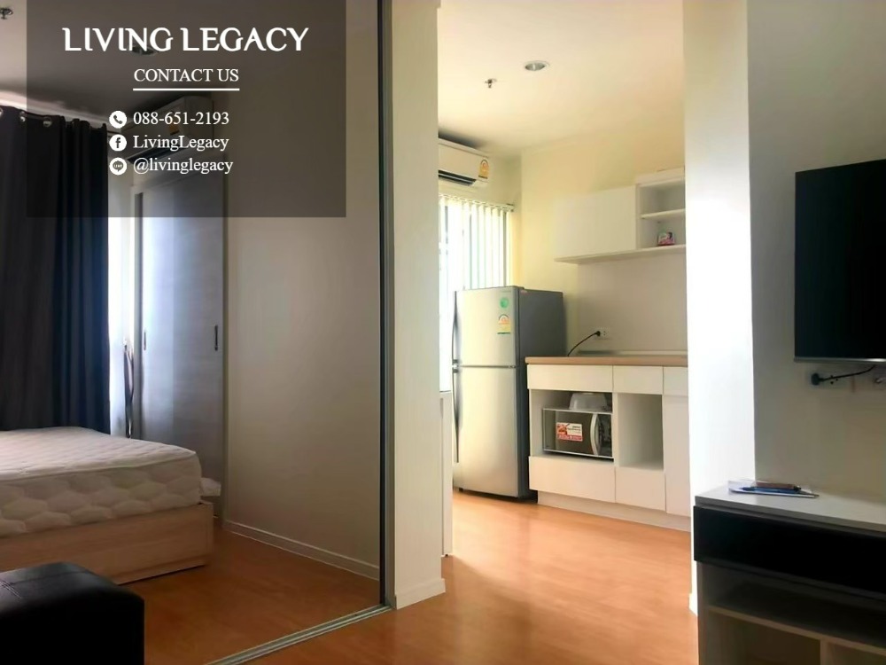 For RentCondoPattanakan, Srinakarin : SLYK6T Condo for rent Lumpini Place Srinakarin - Huamark Station 26 sq m. 20th floor, Building A line id : @livinglegacy