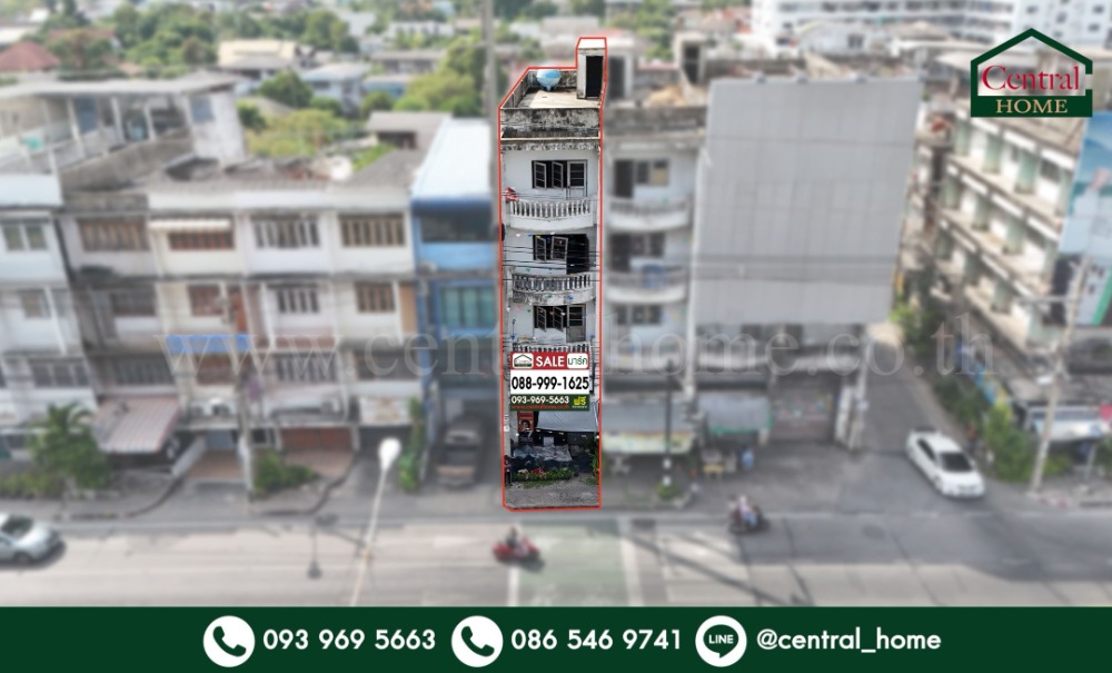 For SaleShop HouseRama5, Ratchapruek, Bangkruai : 4.5-storey commercial building on Pibulsongkram Road - Tha Non Pier