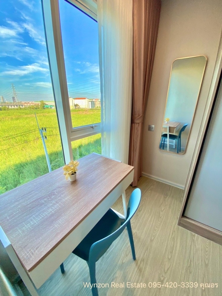 For RentCondoPathum Thani,Rangsit, Thammasat : New room, first time rent, very peaceful field view