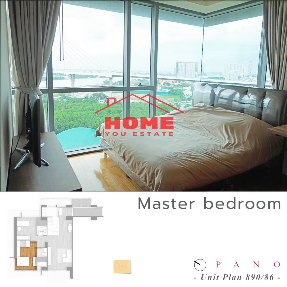 For SaleCondoRama3 (Riverside),Satupadit : for sale and rent, Condo The Pano Rama 3, new room, fully furnished