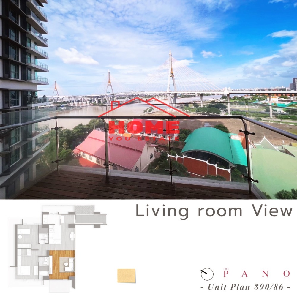 For SaleCondoRama3 (Riverside),Satupadit : for sale and rent, Condo The Pano Rama 3, new room, fully furnished