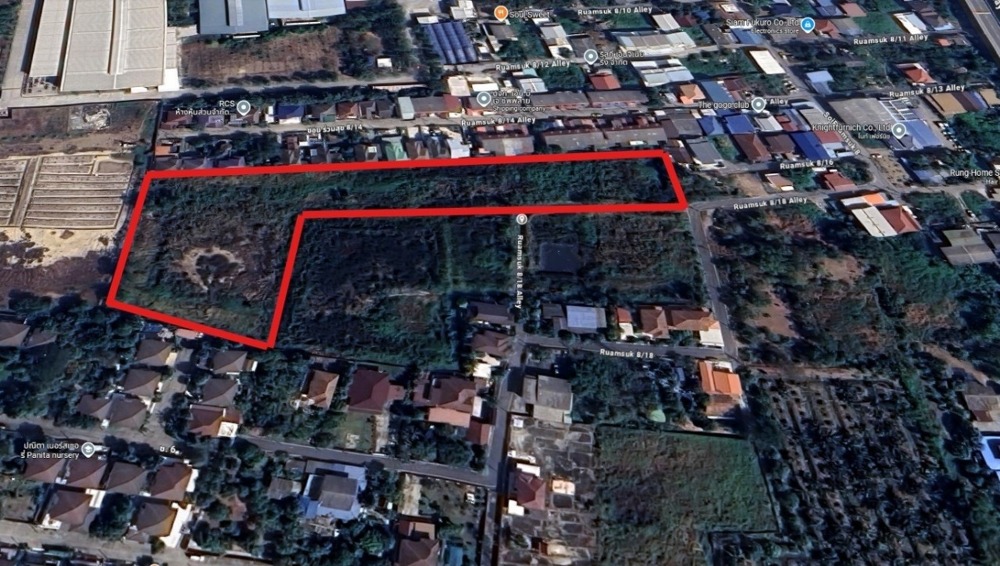 For SaleLandPathum Thani,Rangsit, Thammasat : For sale, Pathum Thani land, Soi Romsuk 8/18, size 7 rai 35 square wa, Property code 03-78
