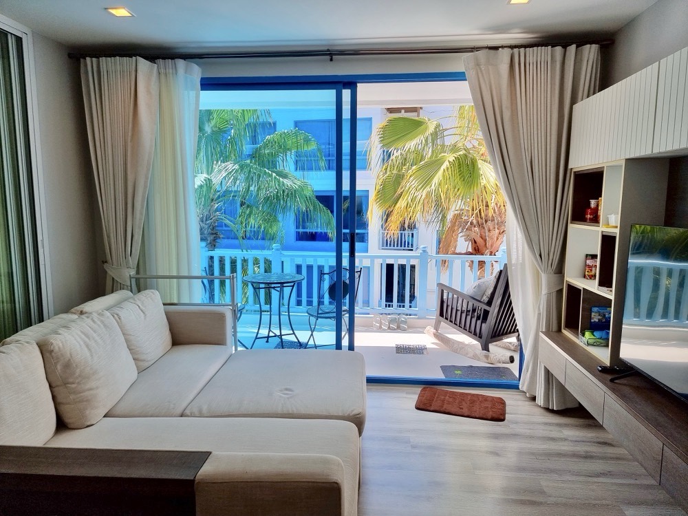 For SaleCondoHuahin, Prachuap Khiri Khan, Pran Buri : Condo for sale/rent: The Crest Santora Huahin, a condo next to Hua Hin beach, swimming pool view, fully furnished and equipped with appliances, ready to move in