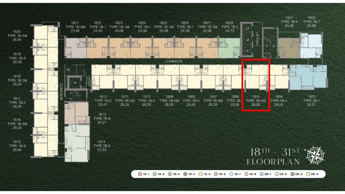 ขายดาวน์คอนโด : ขายดาวน์ ราคารอบ VVIP ชั้น 18 แบบ 1 ห้องนอน ขนาด 30 ตรม. วิวสระว่ายน่ำ+สวนนวมินทร์ภิรมย์