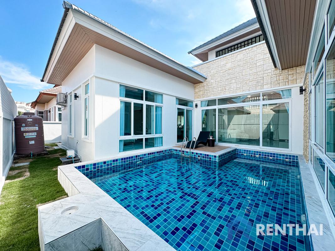 For SalePattaya, Bangsaen, Chonburi : 3 Bedrooms Pool Villa for sale in East Pattaya , Fully Furnished, 24-hour security, Ready to move in