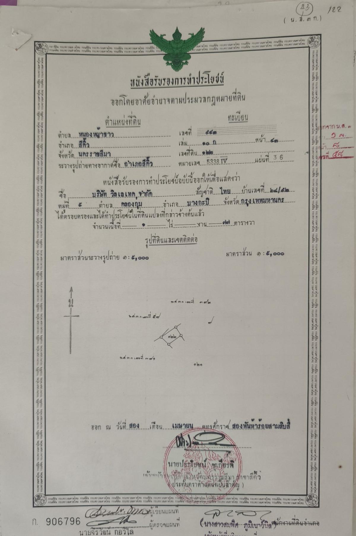 ขายที่ดินโคราช นครราชสีมา : ขายที่ดินสีคิ้วในโครงการบ้านเคียงดาว พร้อมตัวบ้าน ราคาถูก