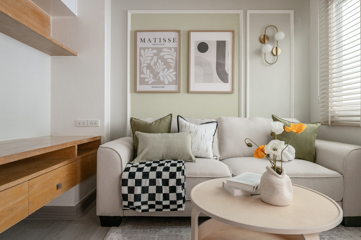 For SaleCondoKaset Nawamin,Ladplakao : Corner room, complete with furniture and appliances⭐Premsiri Boutique Park (Premsiri Boutique Park)