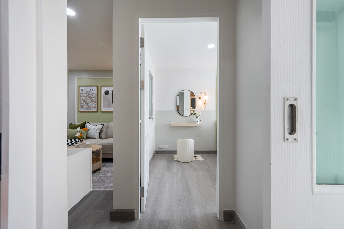 For SaleCondoKaset Nawamin,Ladplakao : Corner room, complete with furniture and appliances⭐Premsiri Boutique Park (Premsiri Boutique Park)