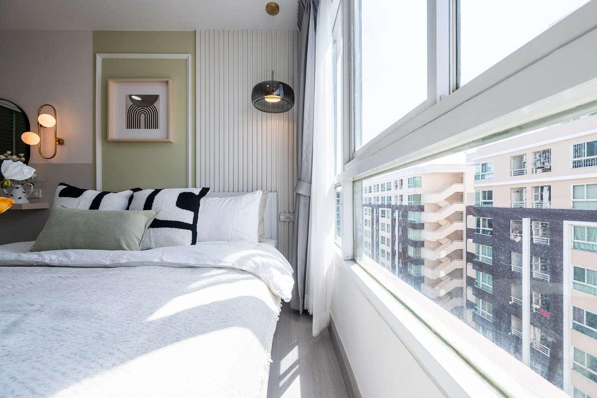 For SaleCondoKaset Nawamin,Ladplakao : Corner room, complete with furniture and appliances⭐Premsiri Boutique Park (Premsiri Boutique Park)