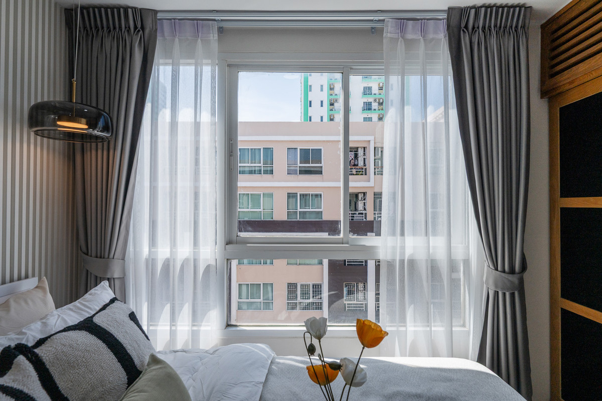 For SaleCondoKaset Nawamin,Ladplakao : Corner room, complete with furniture and appliances⭐Premsiri Boutique Park (Premsiri Boutique Park)