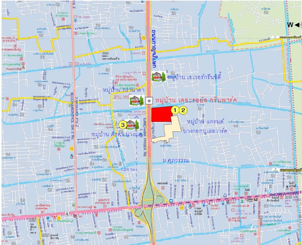 ขายบ้านบางแค เพชรเกษม : ขายบ้านเดี่ยว เดอะ รอยัล กรีนพาร์ค กาญจนาภิเษก 5นอน 6น้ำ 156.00 ตร.ว.  ภาษีเจริญ กรุงเทพมหานคร