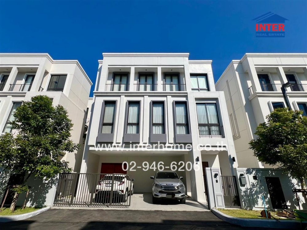 For SaleHousePattanakan, Srinakarin : 3-storey detached house, 50.9 sq.w., Airy Srinakarin-Krungthep Kreetha Project, Soi 2, Srinakarin-Romklao Road, Lat Krabang District, Bangkok