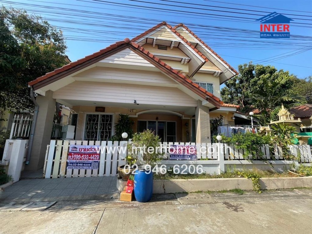 For SaleHouseRama 2, Bang Khun Thian : 2-storey detached house, 50 sq m, Sarin City Village, Rama 2, Sailom Village Alley, Rama 2 Road, Chetthawithi Road, Mueang Samut Sakhon, Samut Sakhon