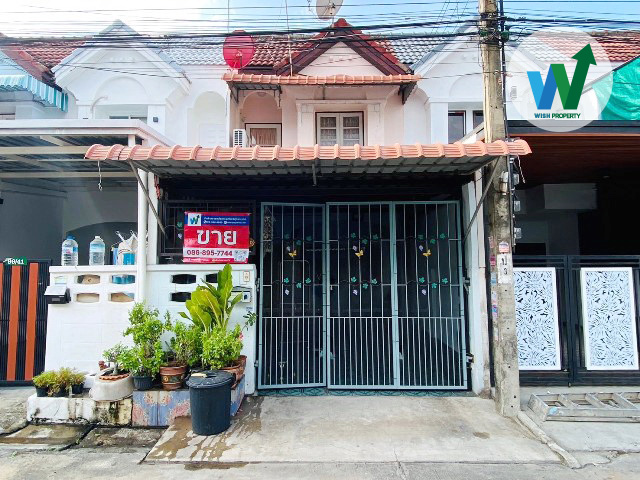 For SaleHouseSamut Prakan,Samrong : Townhouse for sale, Wiwat Home Village, Phraeksa, Samut Prakan, Bang Pu Municipality 40