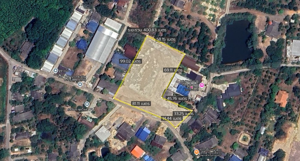 For SaleLandChanthaburi : 📌 Land for sale, Chanthaburi, Mueang District, 1650 sq m. (4 rai 50 sq m.) 📌