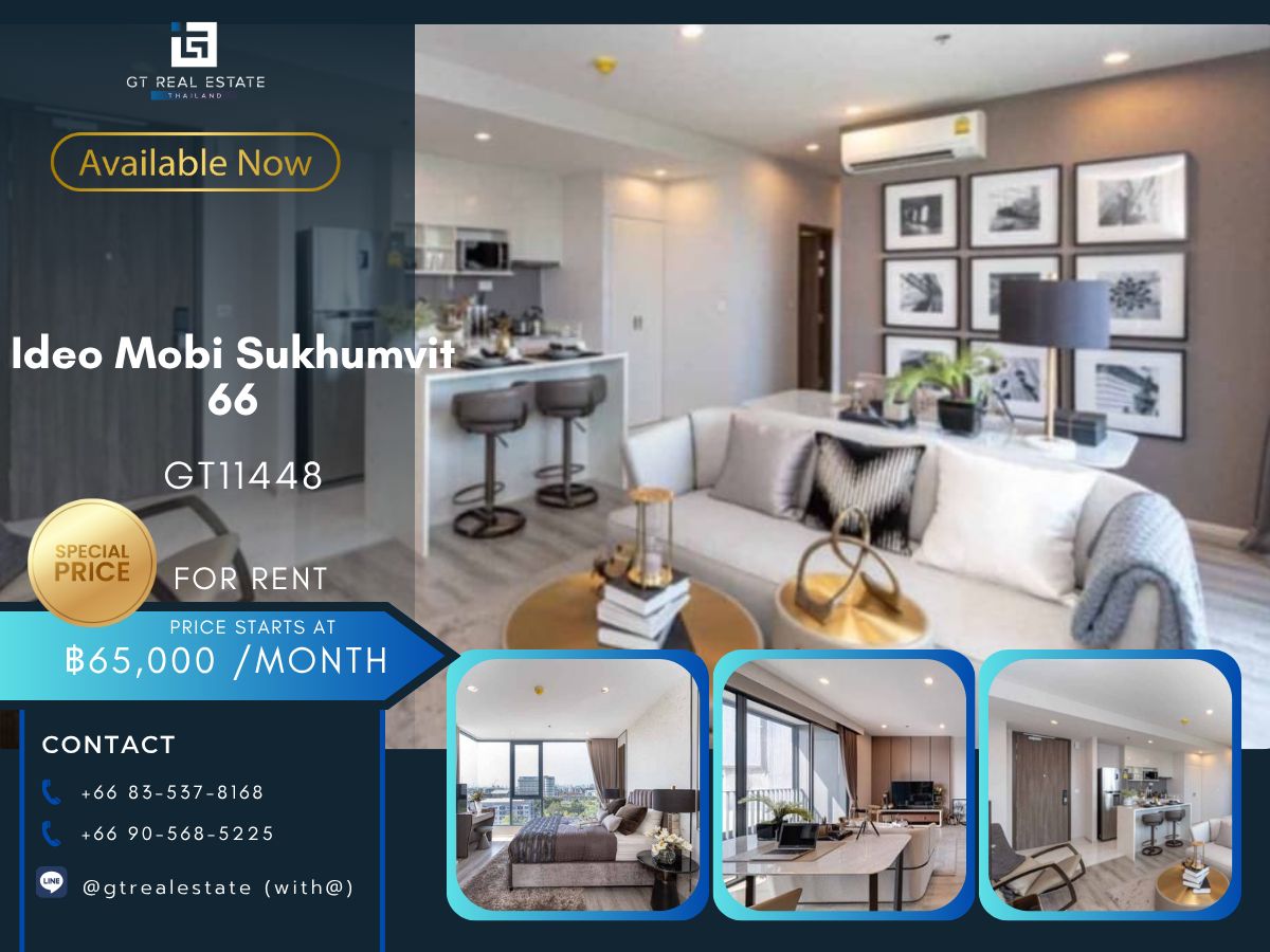 For RentCondoOnnut, Udomsuk : Ideo Mobi Sukhumvit 66 condo, beautiful room, full furniture Ready to rent